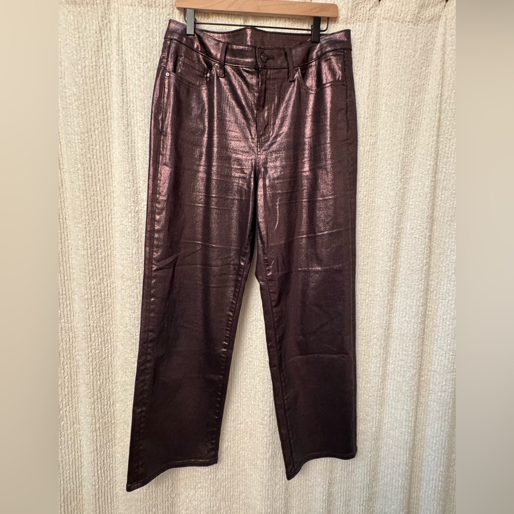 Metallic Brown Pants